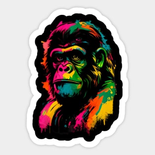 colorful Ape print. Sticker